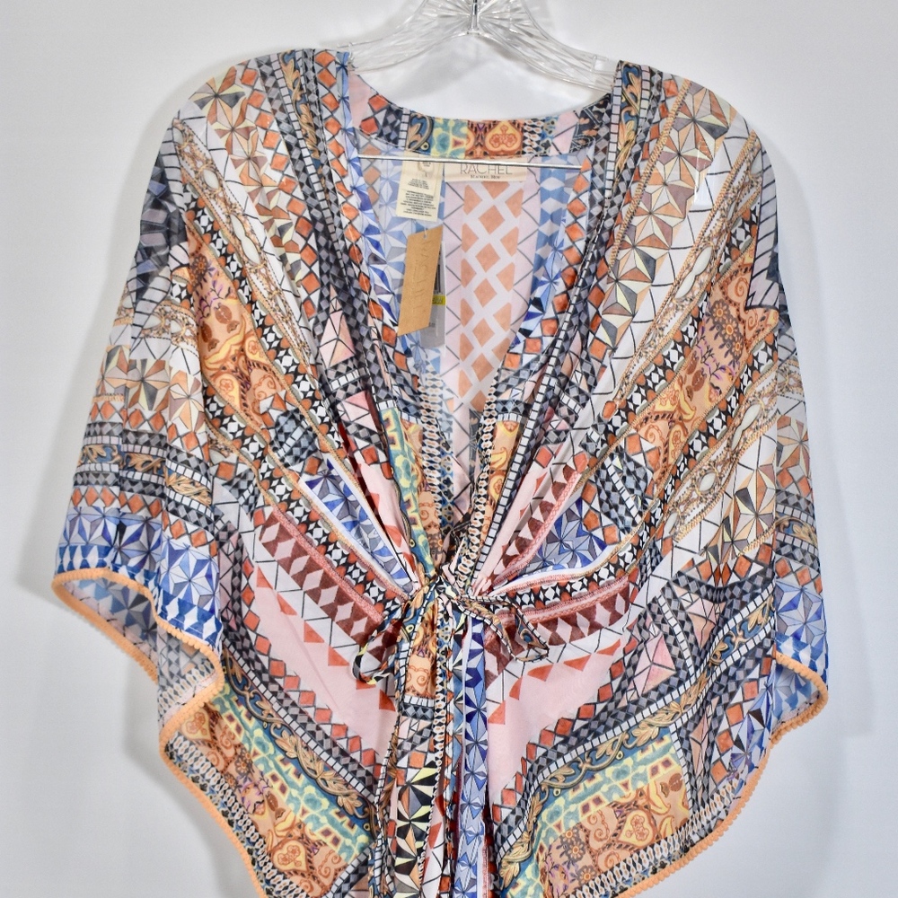 New Rachel Roy Pancho Beach Cover-Up Mini Length M